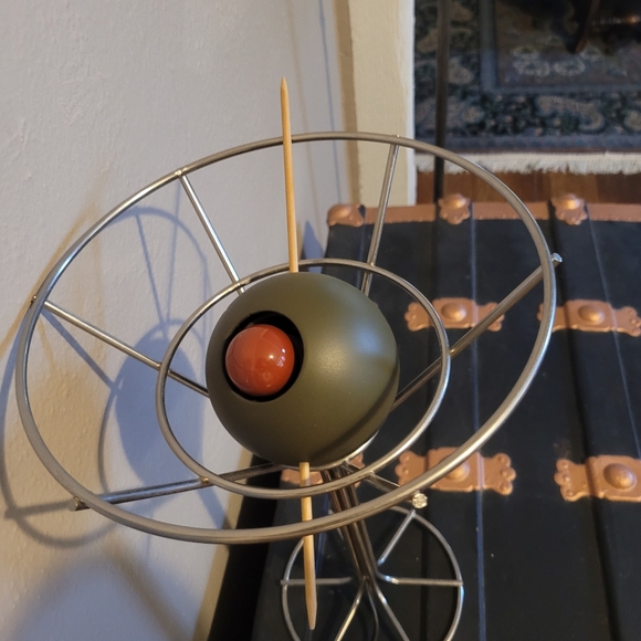 RARE Lamp David Krys 1993 Pop Art Martini Glass with Olive Chrome Modernist Bar - Picture 6 of 16